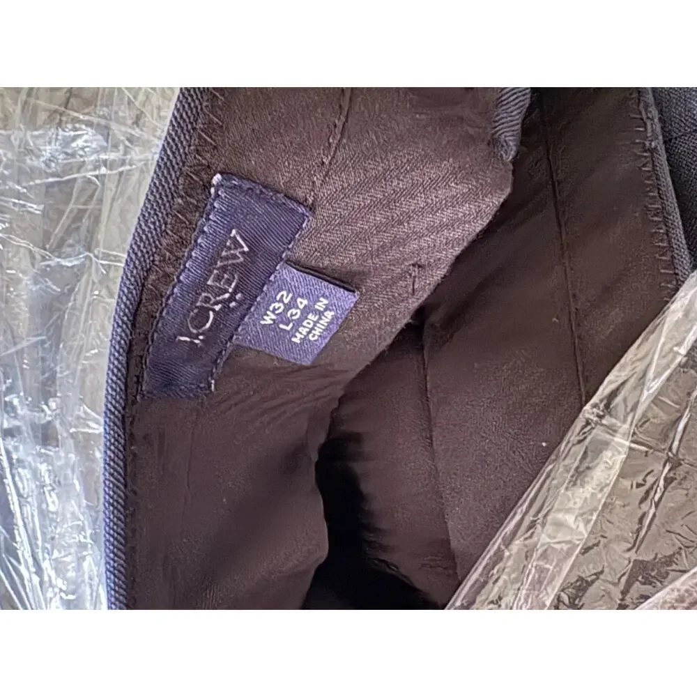 J Crew Slim Thompson Suit Pant 32 x 34 NWOT Navy Blue Worsted Wool Pants G1747